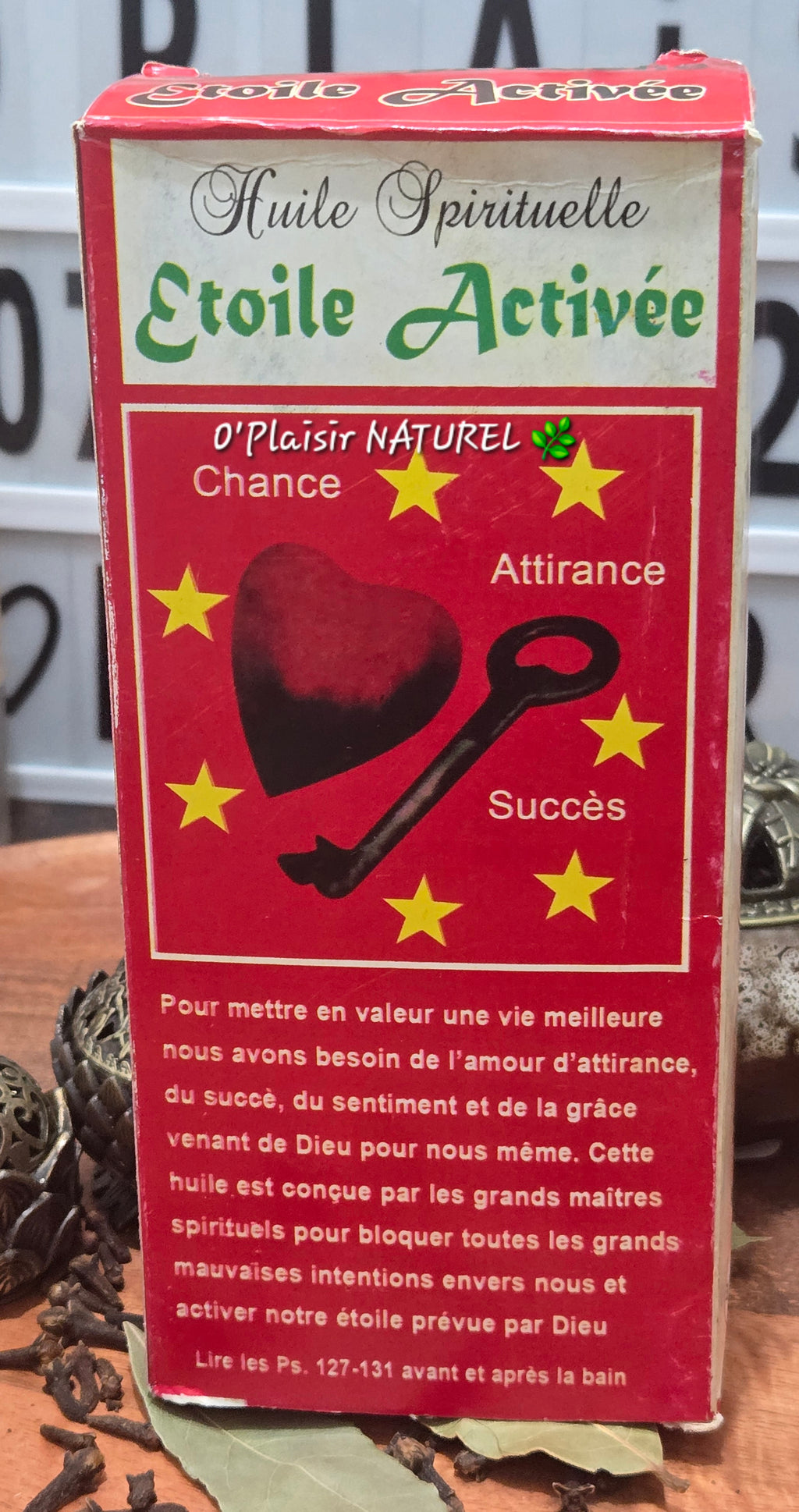 ✨ Huile Spirituelle Étoile Activée.                           Chance • Attirance • Succès
