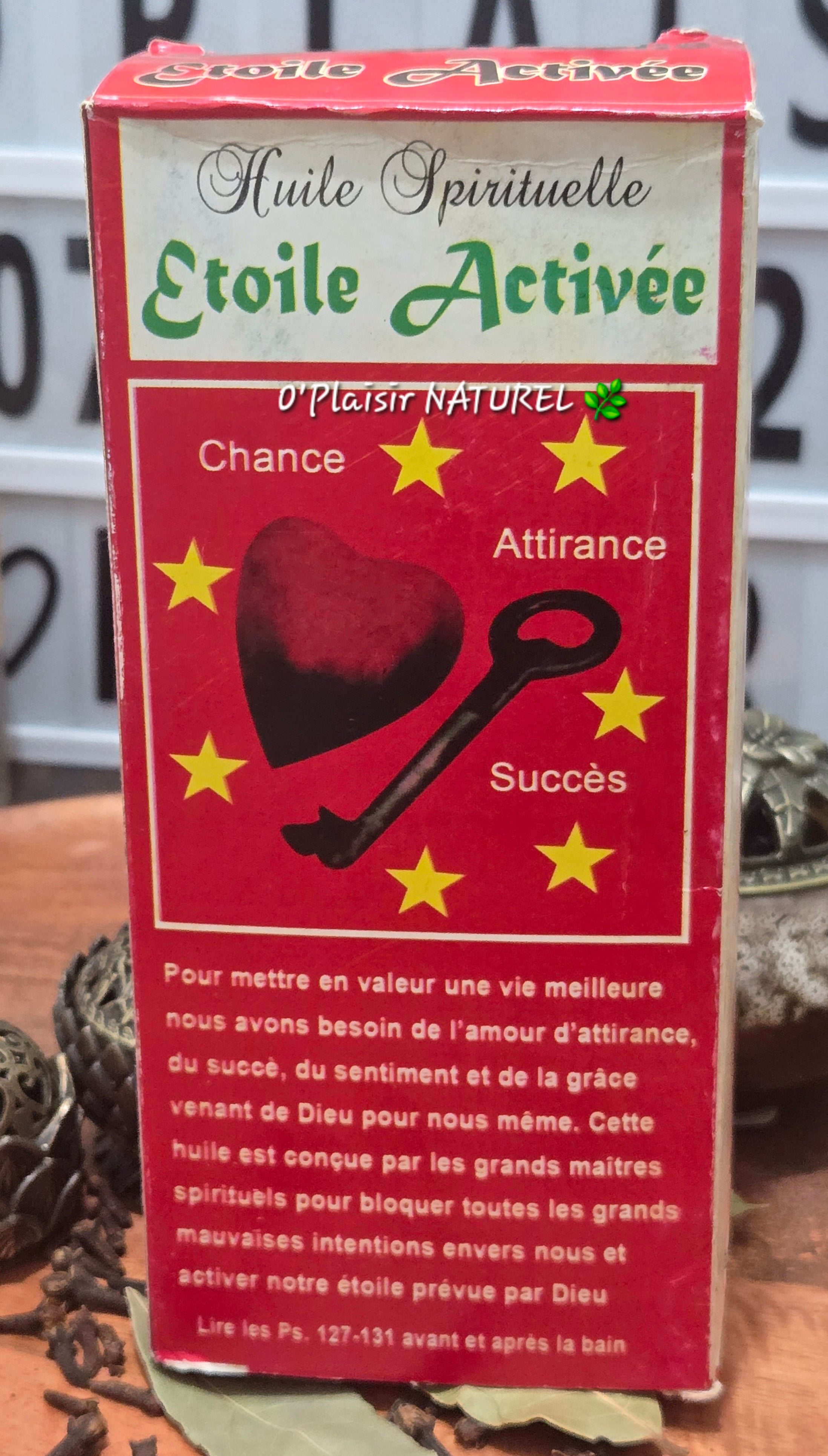 ✨ Huile Spirituelle Étoile Activée.                           Chance • Attirance • Succès