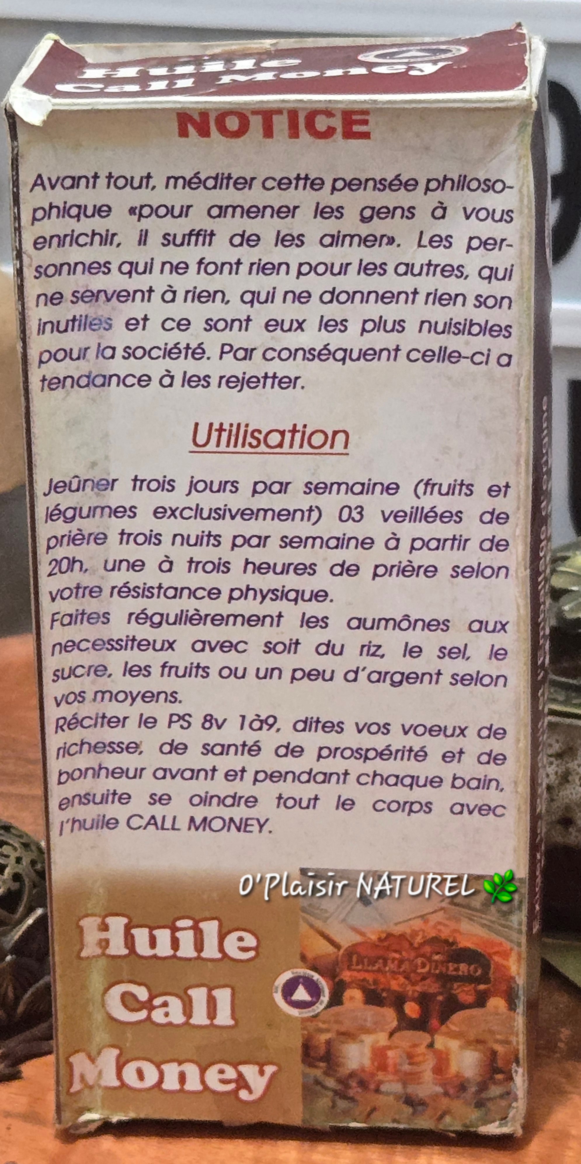 ✨ Huile Call Money
Argent • Prospérité • Opportunités