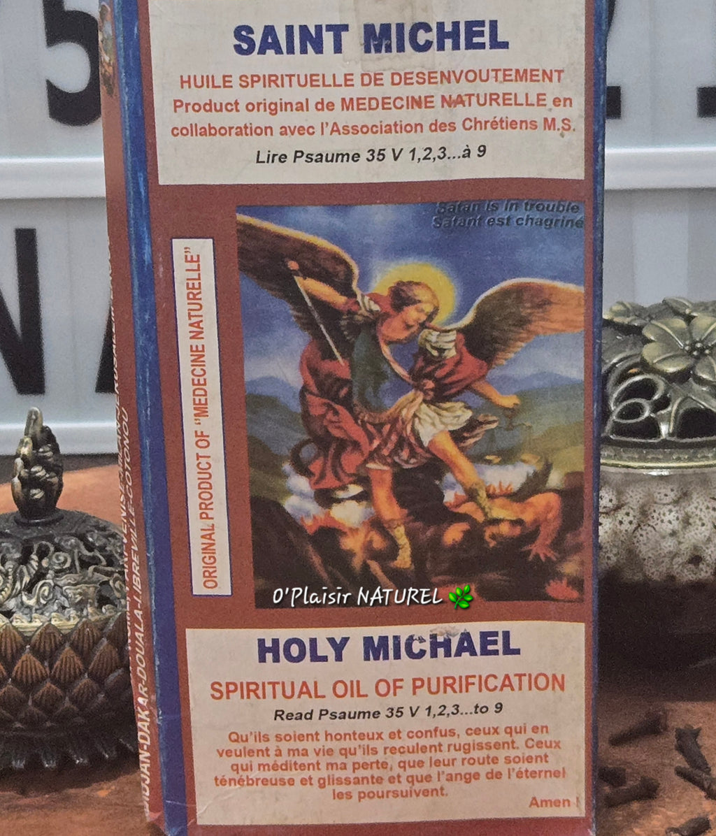 ✨ Huile Spirituelle Saint Michel
Protection • Désenvoûtement • Victoire