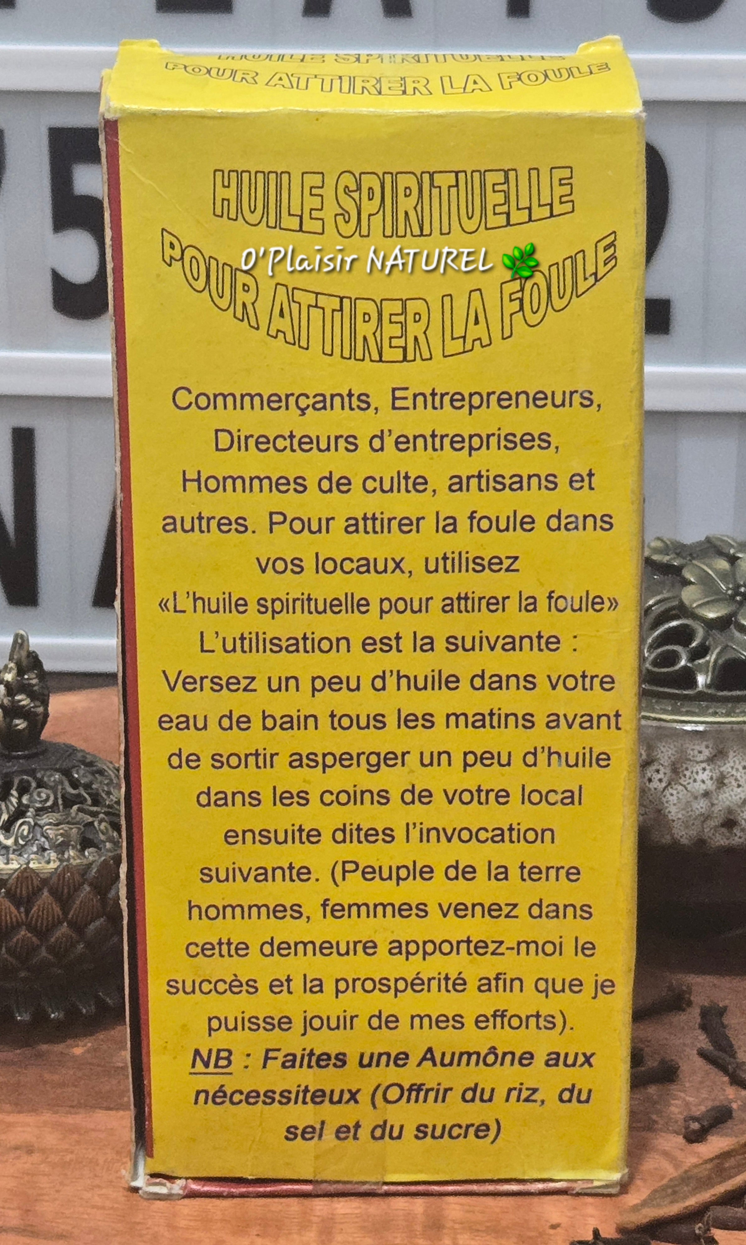 ✨ Huile Spirituelle Attire la Foule
Attire • Influence • Succès