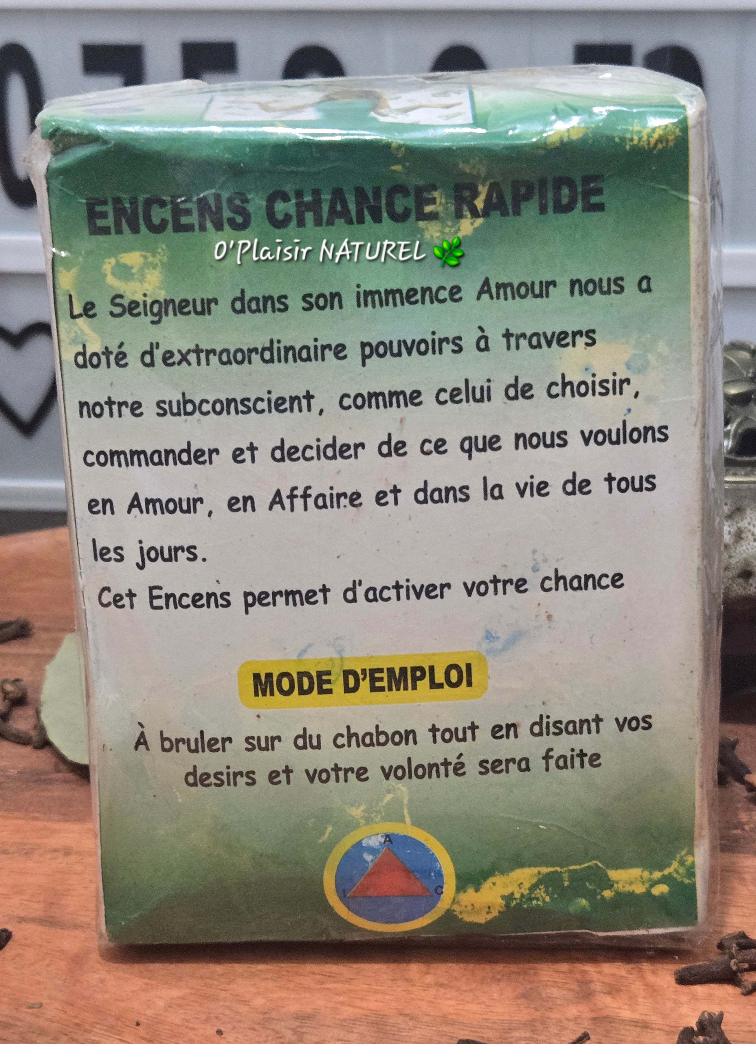 ✨ Encens Chance Rapide
Chance • Réussite • Argent
