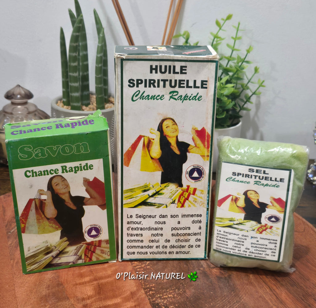 Gamme Chance Rapide – Savon, Huile & Sel Spirituel 🍀