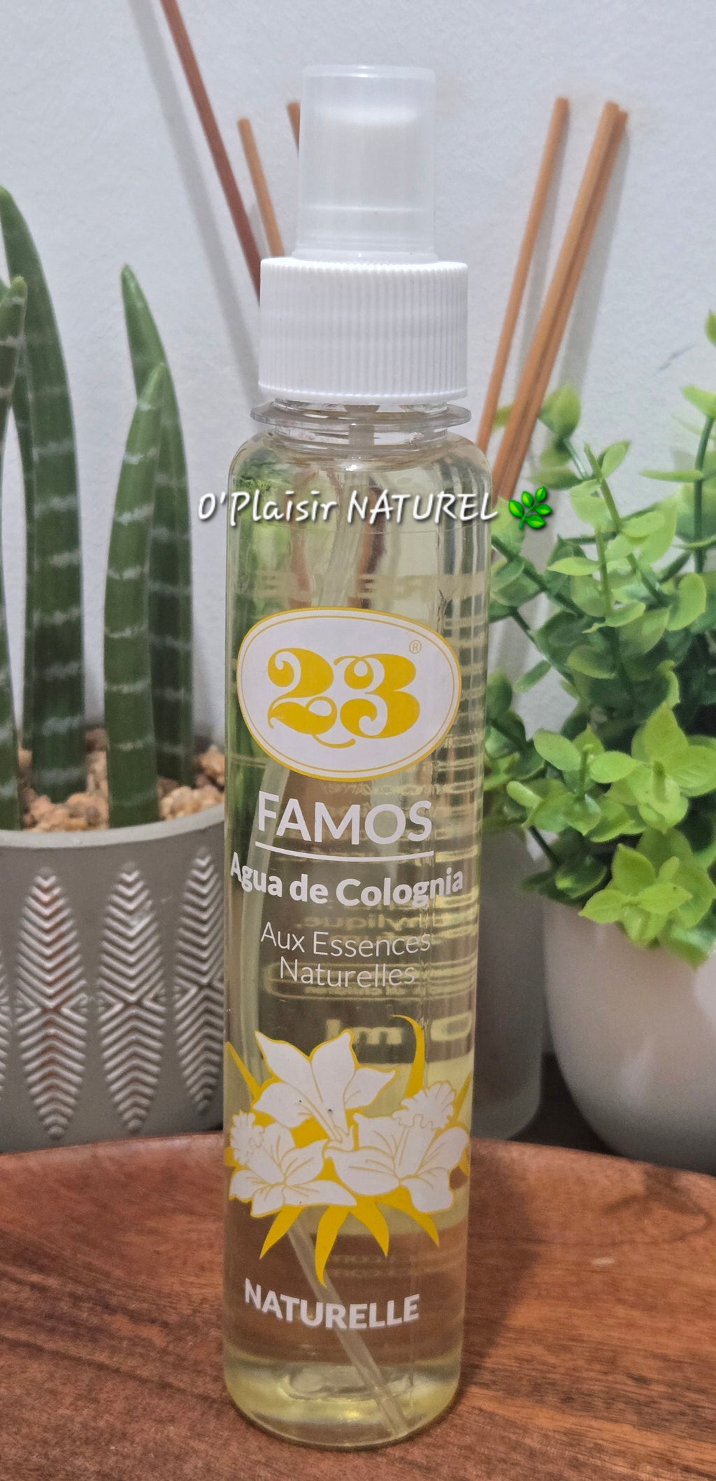 23 Famos Naturelle – Eau de Cologne aux Essences Naturelles 250 ml | Spray Fraîcheur