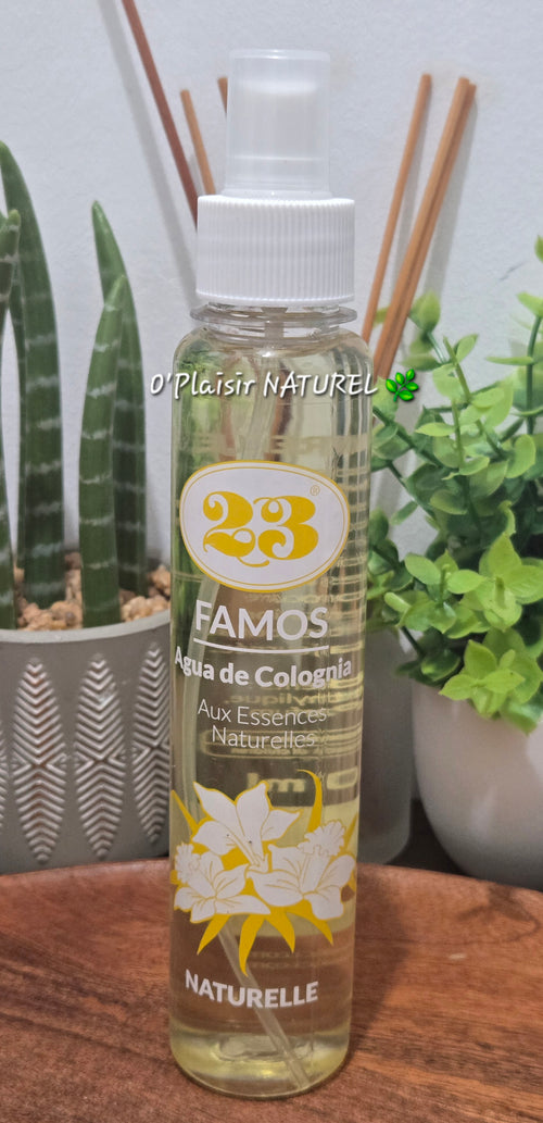 23 Famos Naturelle – Eau de Cologne aux Essences Naturelles 250 ml | Spray Fraîcheur
