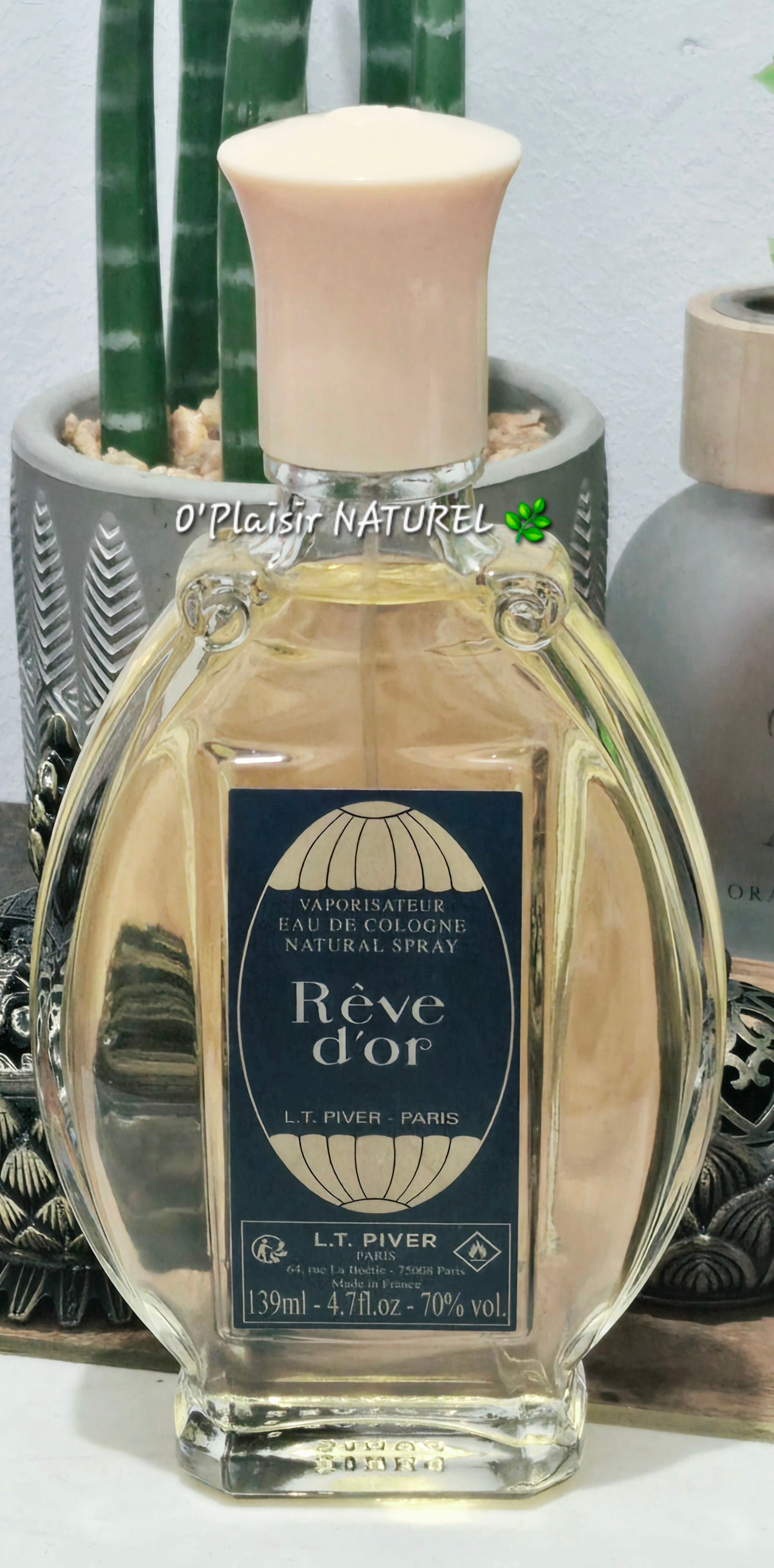 Eau de Cologne Rêve d'Or Vaporisateur LT Piver Paris 139 ml