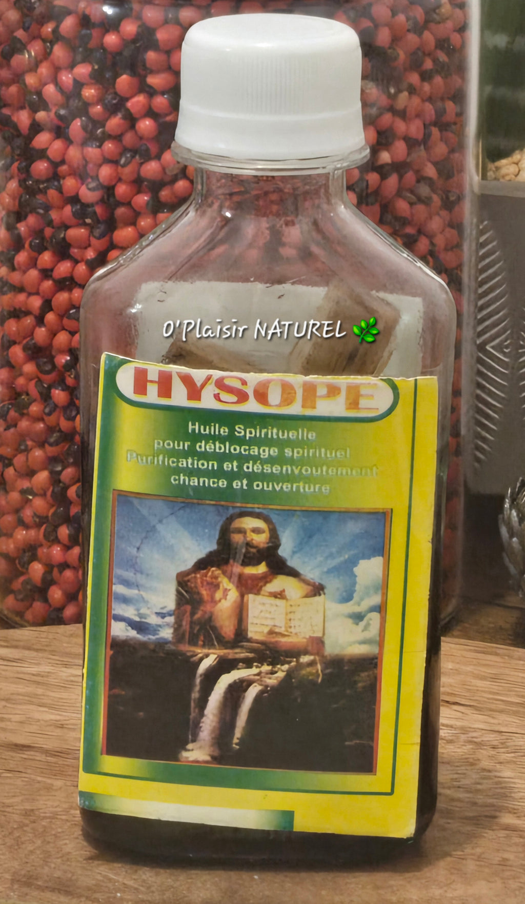 Huile Spirituelle Hysope avec Croix.        Recentrage • Détente • Énergie positive