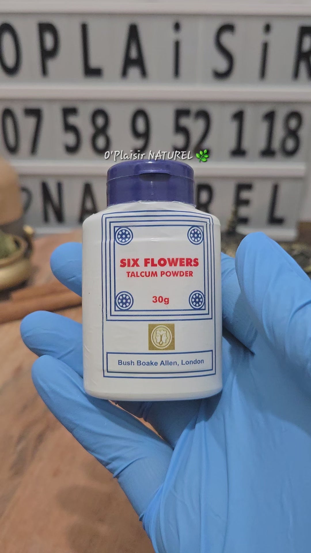 ✨ Talc Spirituel Six Flowers – Attirance, Chance et Protection