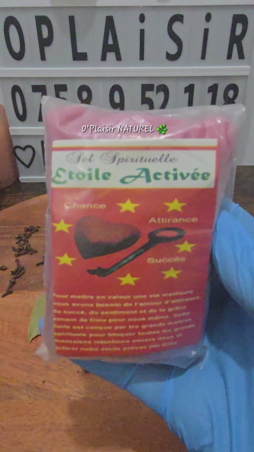 ⭐ Sel Spirituel Étoile Activée
Chance • Attirance • Succès