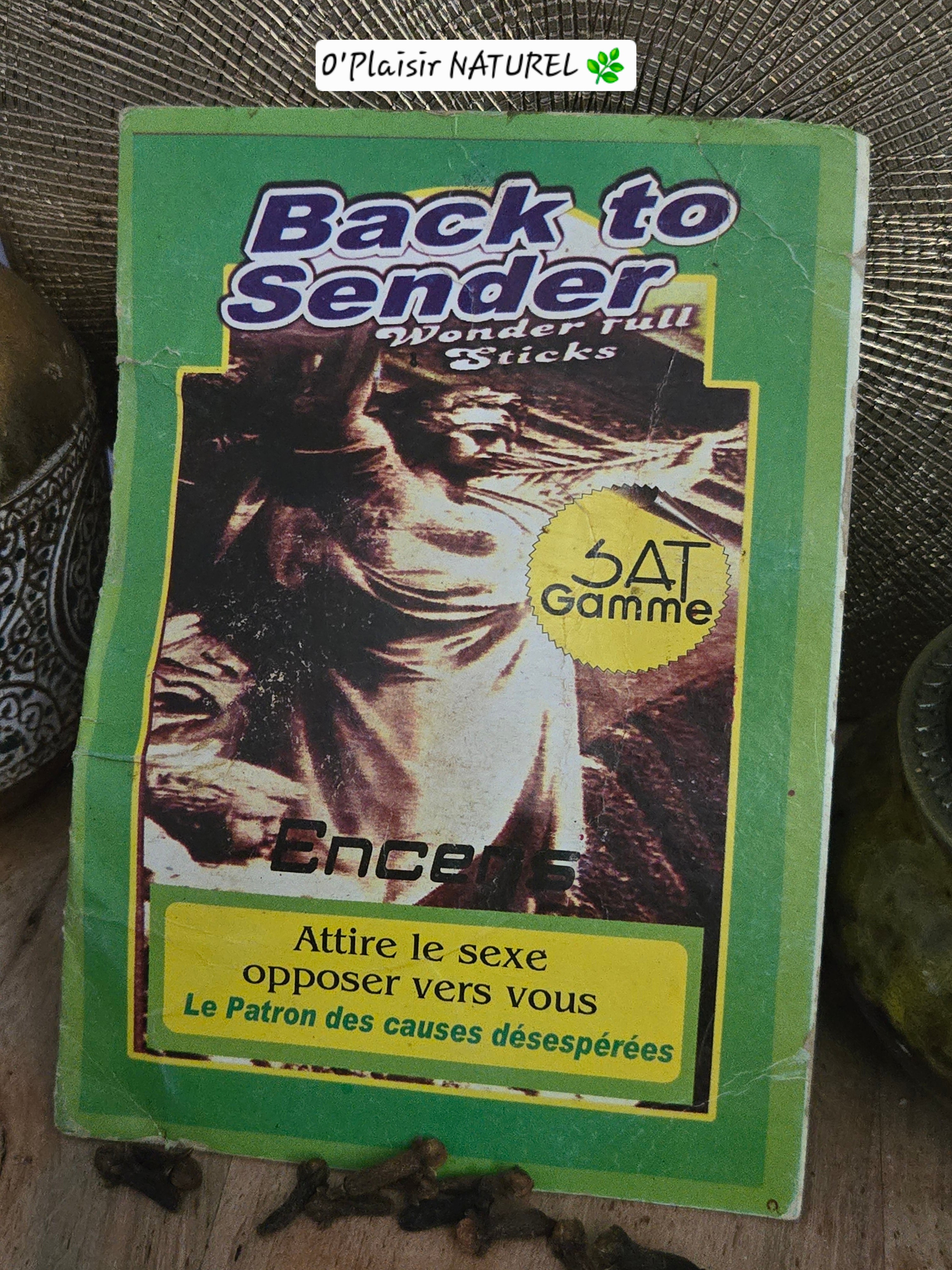 🔥 Encens "Back to Sender" – Wonderfull Sticks
🌿 Le patron des causes désespérées !