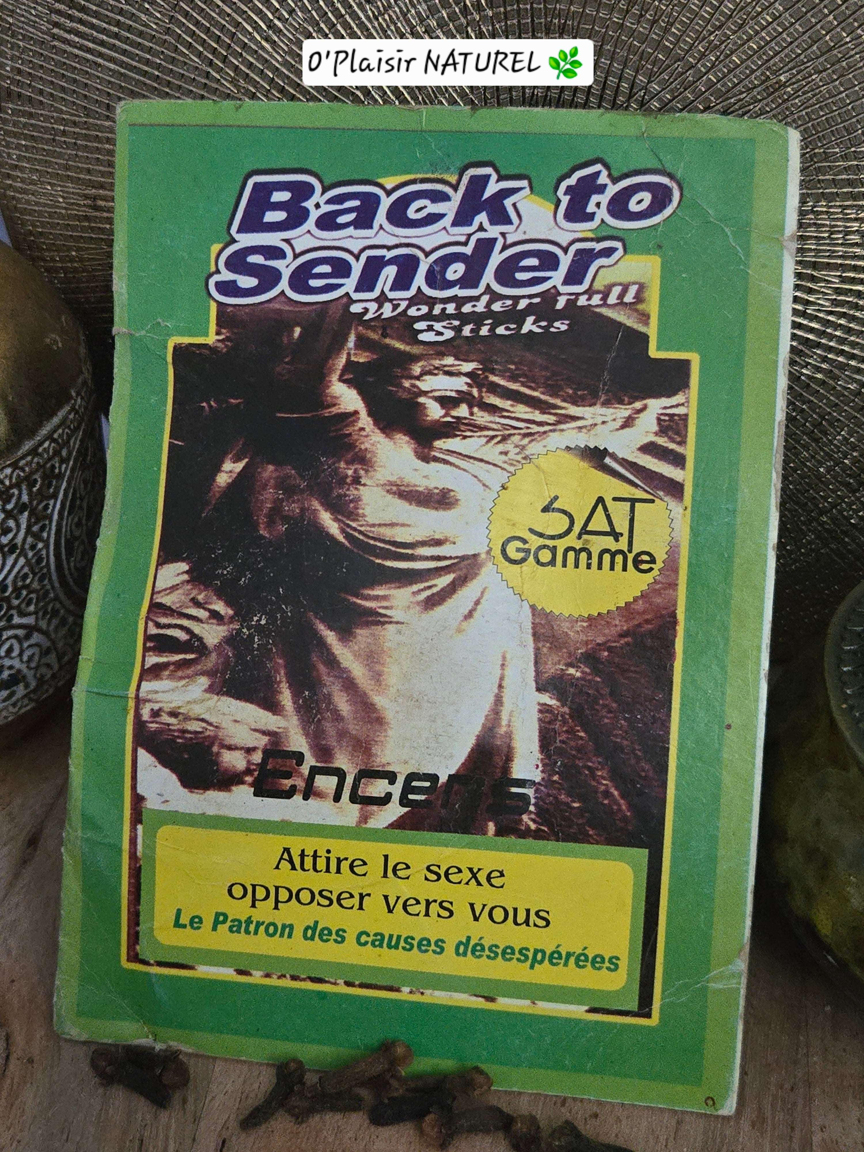 🔥 Encens "Back to Sender" – Wonderfull Sticks
🌿 Le patron des causes désespérées !