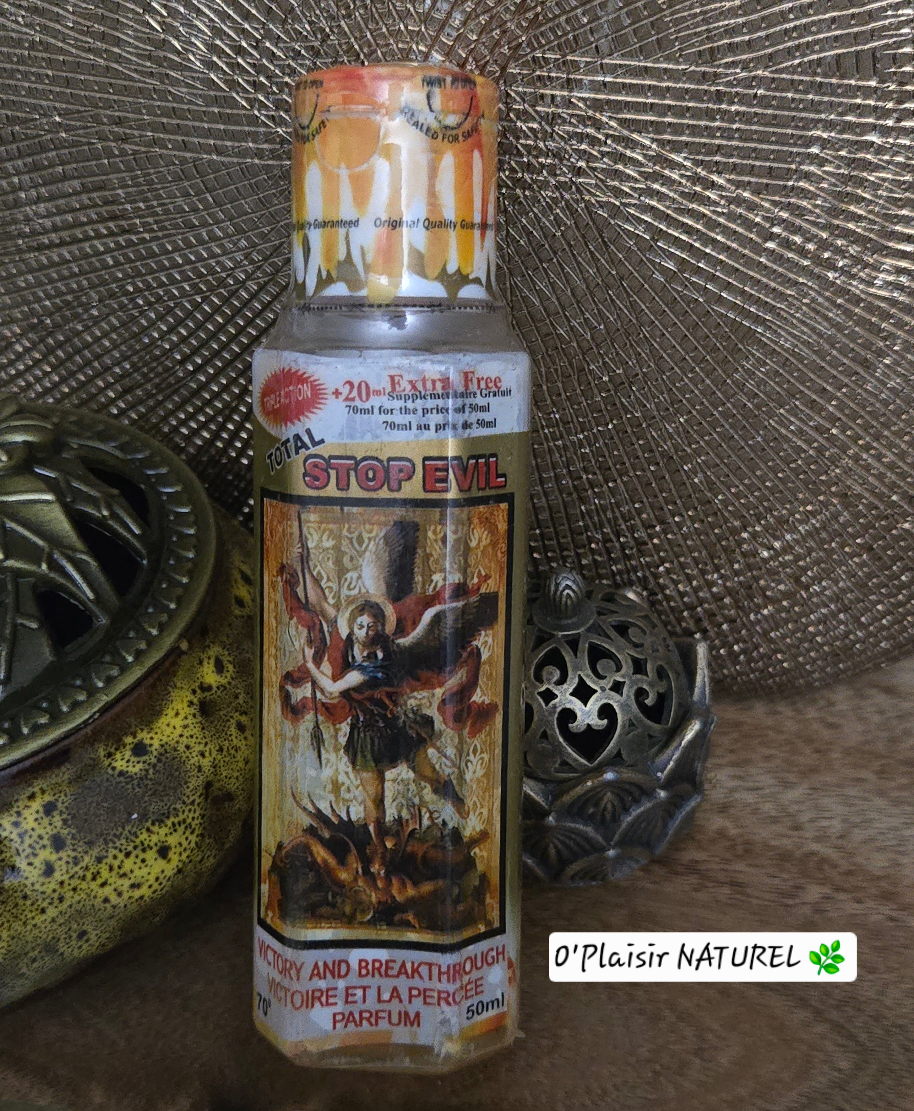Parfum TOTAL STOP EVIL – Protection, Victoire et Percée 
Repoussez les ténèbres et ouvrez les chemins de la réussite