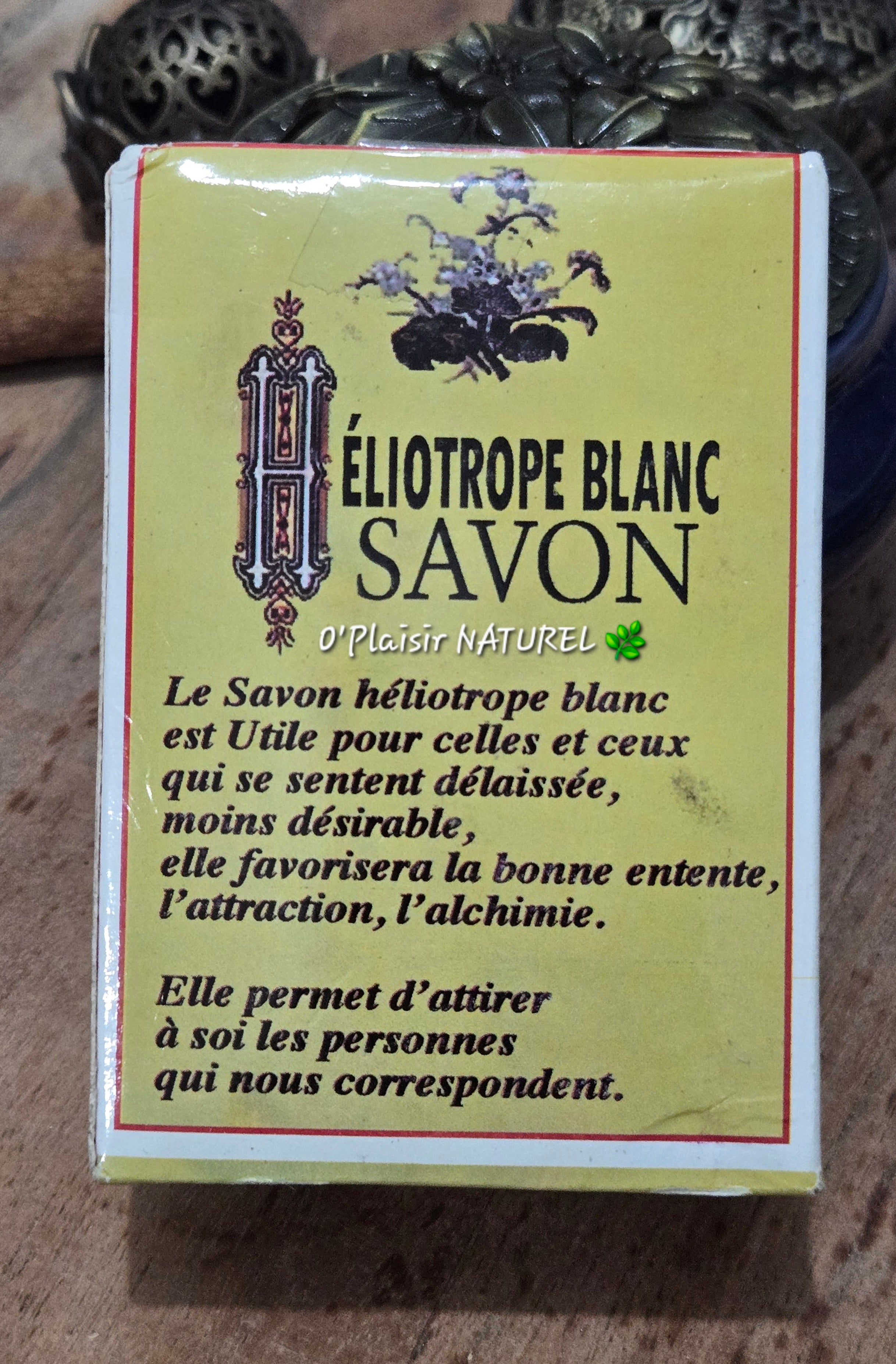 🤍✨ Savon Héliotrope Blanc – Attraction & Harmonie