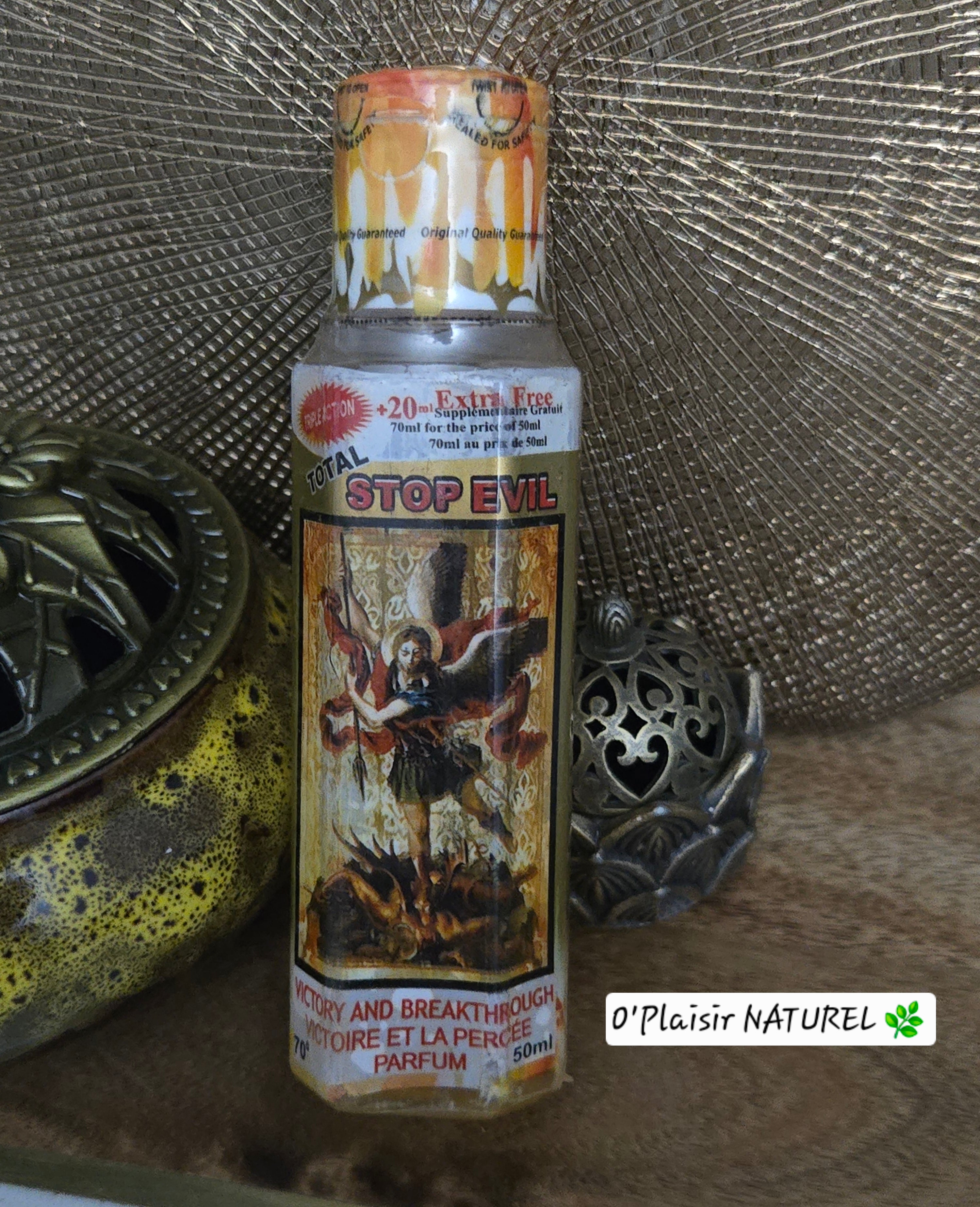 Parfum TOTAL STOP EVIL – Protection, Victoire et Percée 
Repoussez les ténèbres et ouvrez les chemins de la réussite