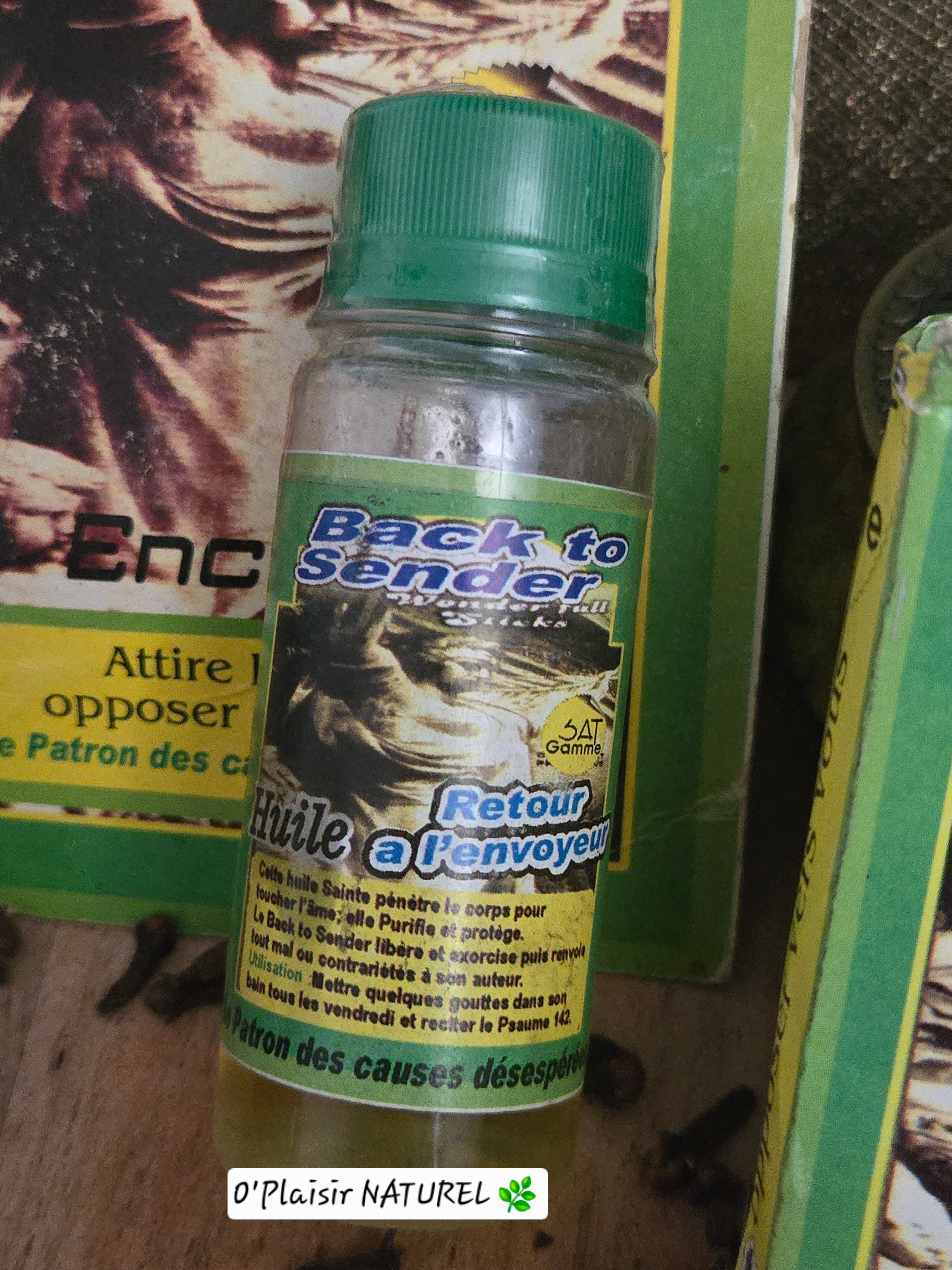🧴 Huile Spirituelle "Back to Sender" – Retour à l’envoyeur
🌿 Le Patron des causes désespérées !