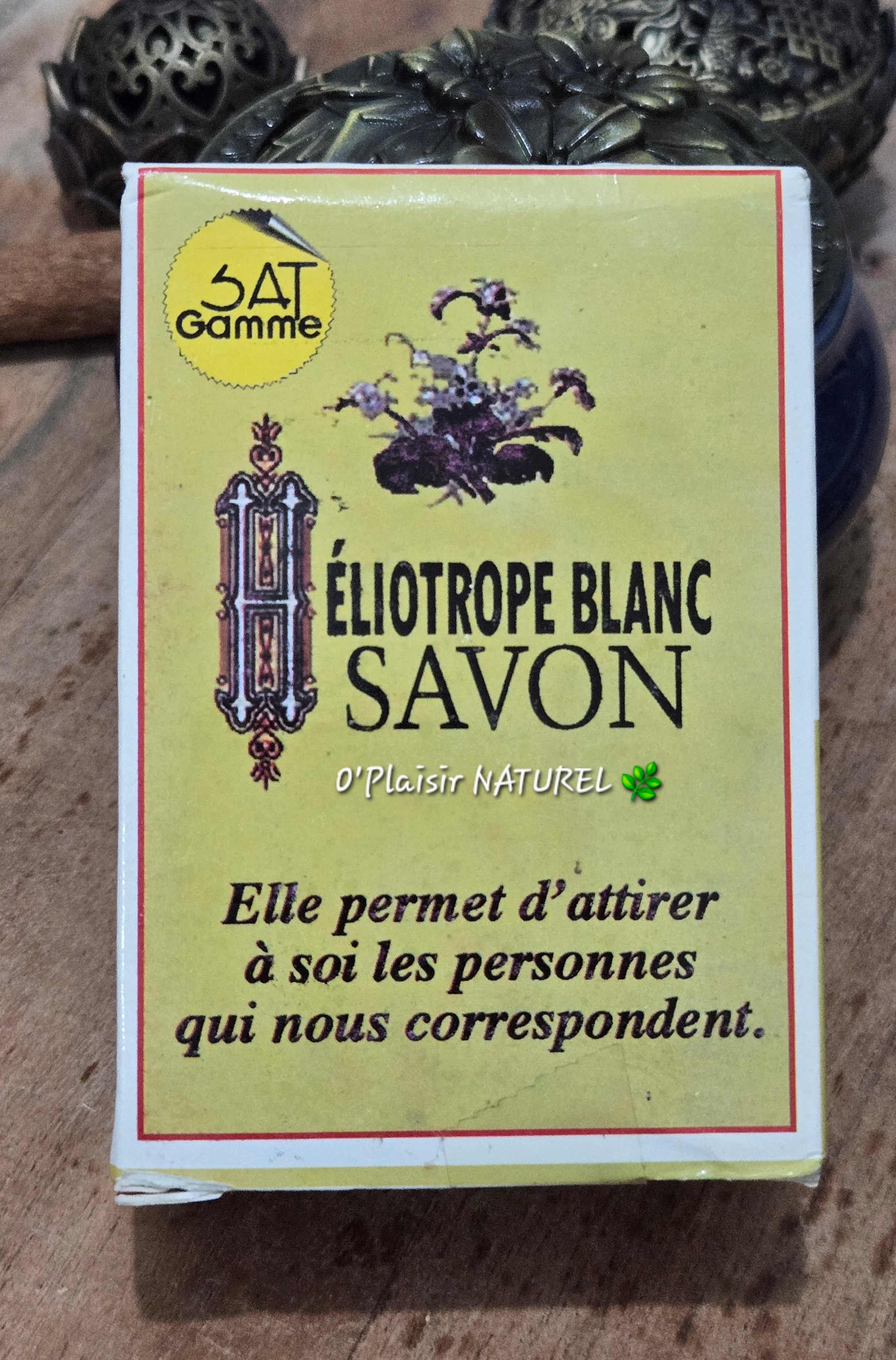 🤍✨ Savon Héliotrope Blanc – Attraction & Harmonie