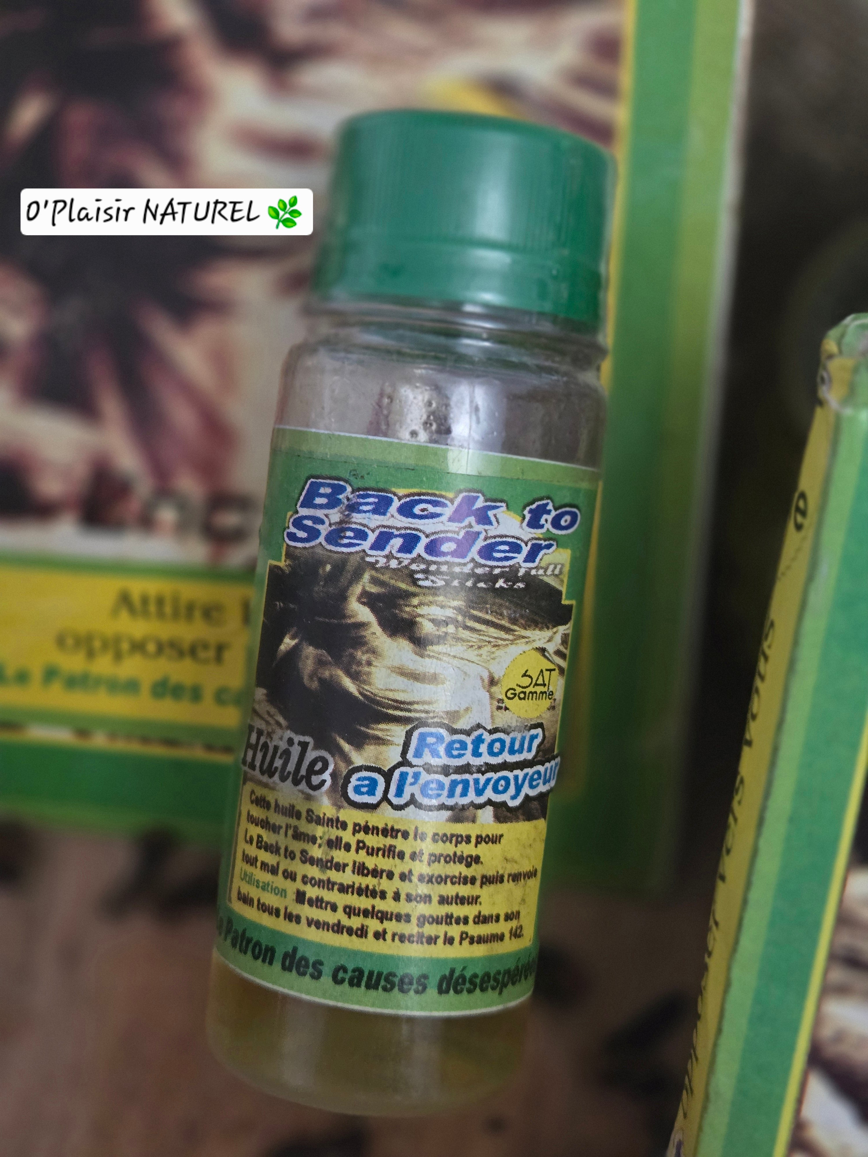 🧴 Huile Spirituelle "Back to Sender" – Retour à l’envoyeur
🌿 Le Patron des causes désespérées !