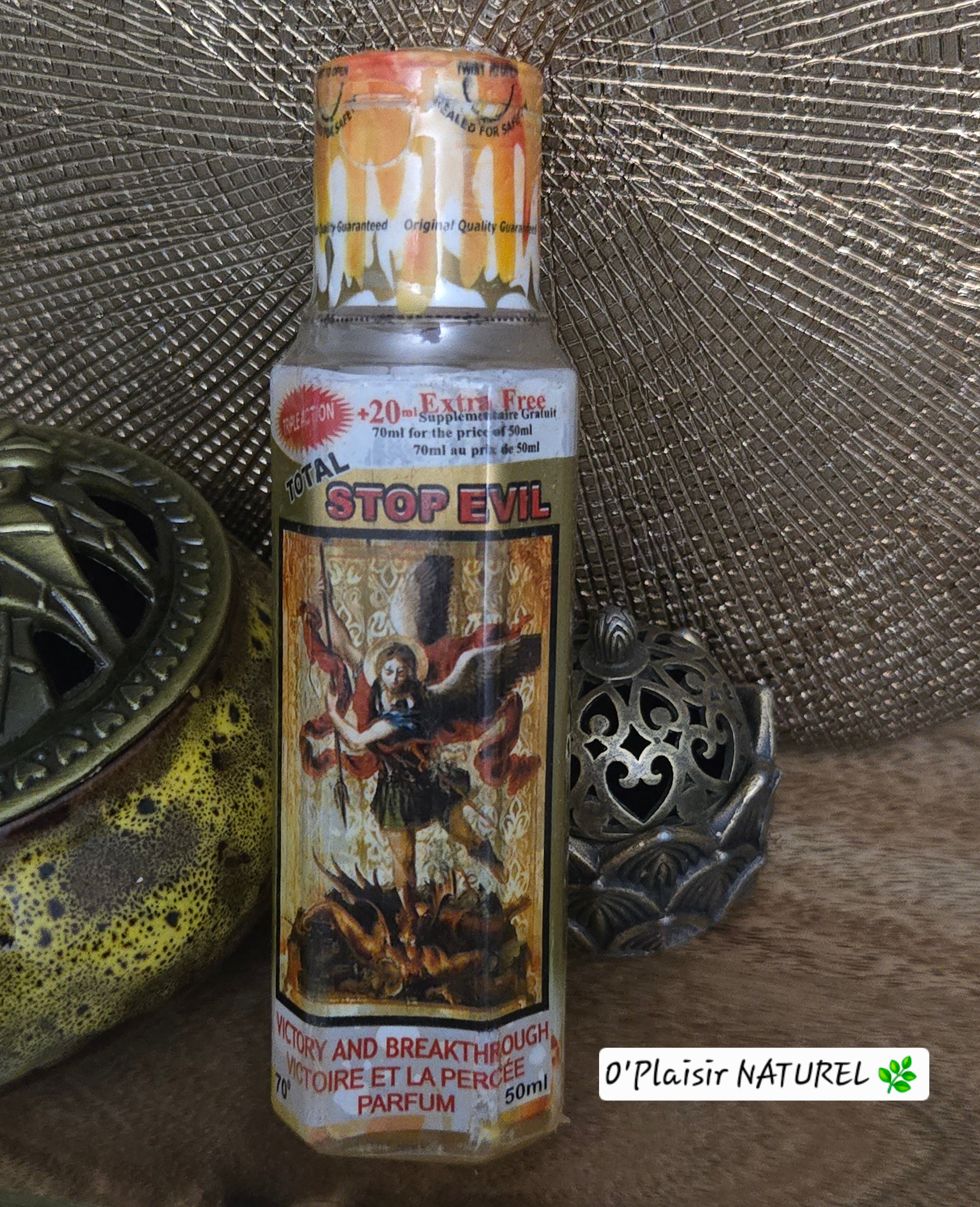 Parfum TOTAL STOP EVIL – Protection, Victoire et Percée 
Repoussez les ténèbres et ouvrez les chemins de la réussite