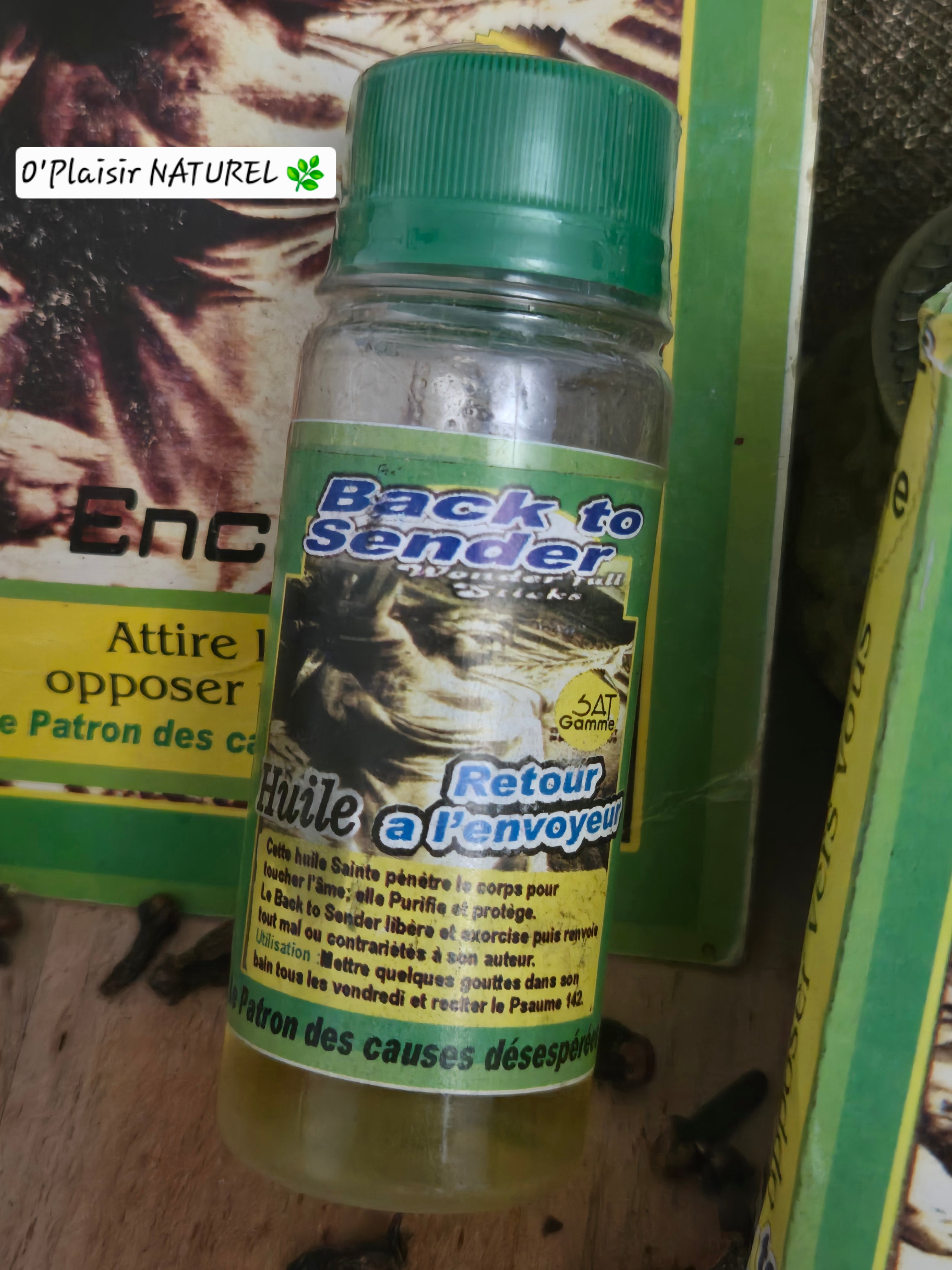 🧴 Huile Spirituelle "Back to Sender" – Retour à l’envoyeur
🌿 Le Patron des causes désespérées !